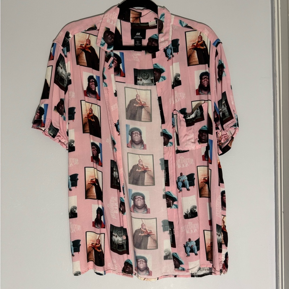 H&M Pink Biggie Button Down Shirt